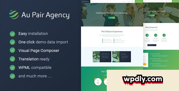 Au-Pair v1.2.2 – Babysitting & Nanny Agency WordPress Theme