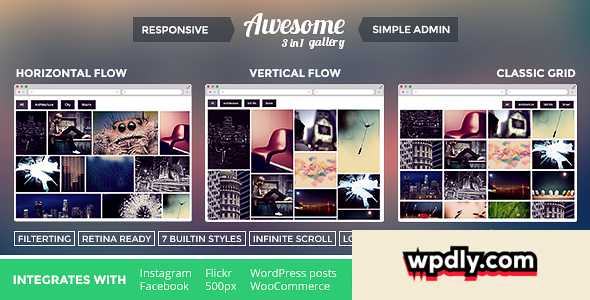 Awesome Gallery v2.1.19 – Instagram, Flickr, Facebook galleries