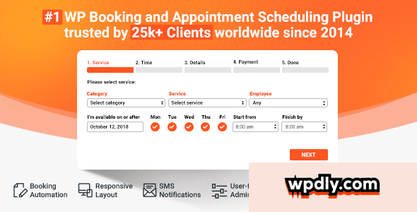 Bookly PRO v8.9 – Appointment Booking and Scheduling Software System