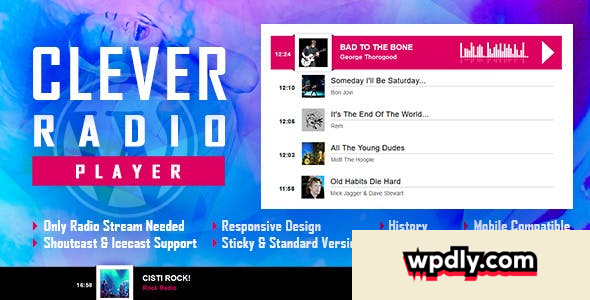 clever-v26---html5-radio-player-with-history---shoutcast-and-icecast---wordpress-plugin