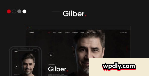 gilber-v100---personal-cvresume-wordpress-theme