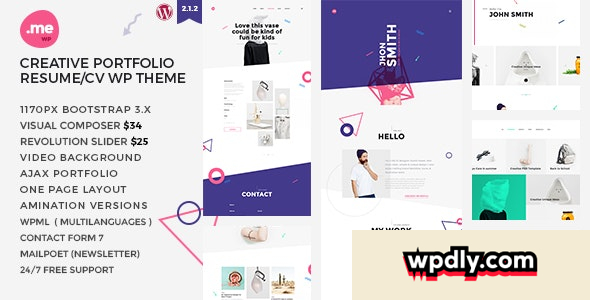 me-v21---creative-portfolio-amp-resume--cv-wordpress-theme