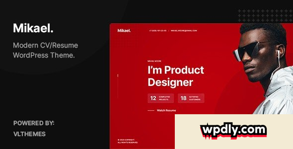 mikael-v103---modern-amp-creative-cvresume-wordpress-theme