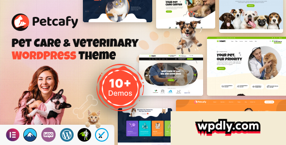 Petcafy v1.0.0 – Pet Care & Veterinary WordPress Theme