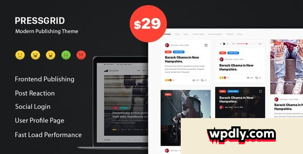 pressgrid-v13---frontend-publish-reaction-amp-multimedia-theme