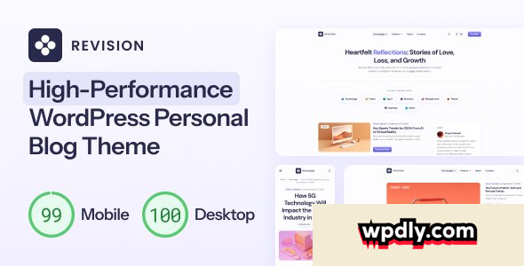 Revision v1.0.6 – Optimized Personal Blog WordPress Theme