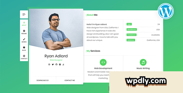 ryancv-v150---resumecvvcard-theme