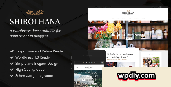 Shiroi Hana v2.3 – An Elegant Blogging Theme