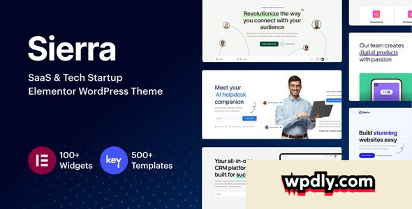 Sierra v1.7 – SaaS & Tech Startup Elementor WordPress Theme