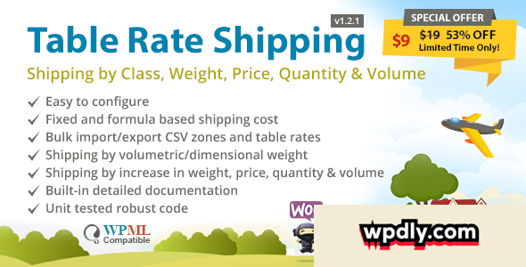 Table Rate Shipping by Class, Weight, Price v1.2.1