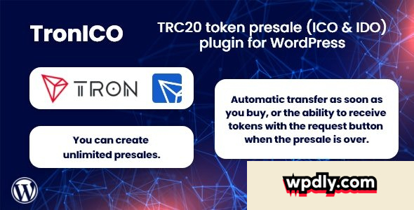 tronico-v100---trc20-token-presale-ico-amp-ido-plugin-for-wordpress
