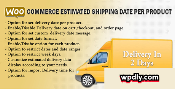 WooCommerce Estimated Shipping Date Per Product v1.8